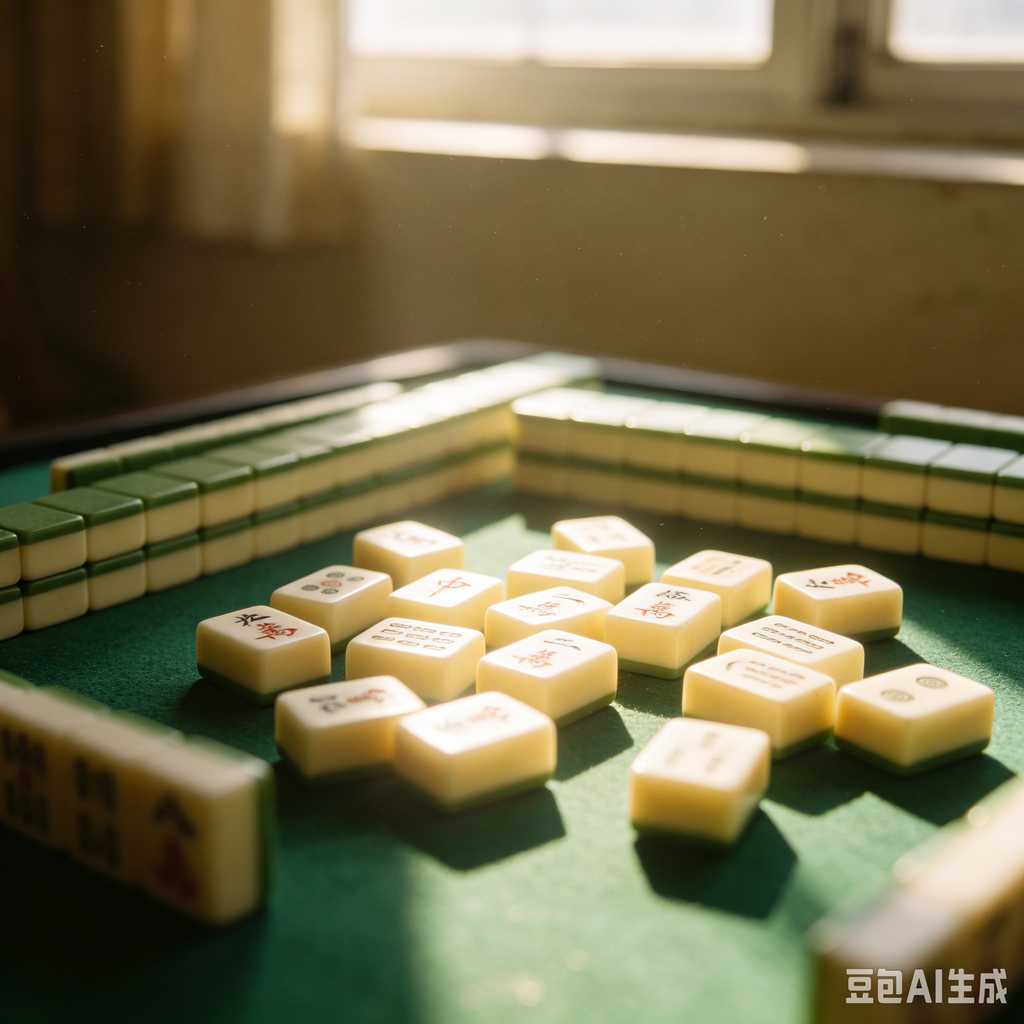 flat print mahjong set